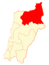 Map of Diego de Almagro commune in the Atacama Region