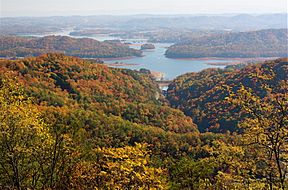 East Tennessee Crossing - The Lakes of the Crossing from Clinch Mountain - NARA - 7718101.jpg