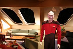 Enterprise-D crew quarters with captain Jean-Luc Picard