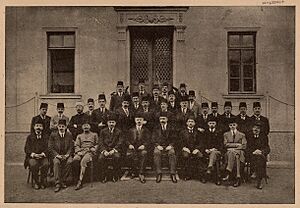 Faculty members of Istanbul University with School Director Kemal Bey and the teaching staff, circa 1915