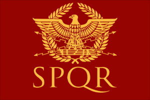 Flag of the Roman Empire with Eagle (3-2)