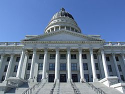 Front of the Utah State Capitol in May 2008