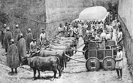 Funeral procession at Ur, circa 2600 BCE (reconstitution)