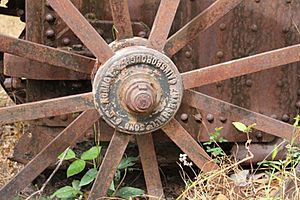 Gainsborough steam engine wheel - Wenlock Goldfields - 2010
