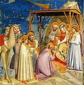 Giotto - Scrovegni - -18- - Adoration of the Magi