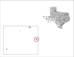 Location in Hall County, Texas