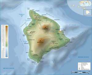 Hawaii Island topographic map-en