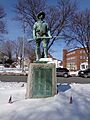 Hiker at Broad Street Memorial Boulevard in Meriden CT
