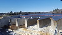 Hope Mills Dam and Spillway high water 2018
