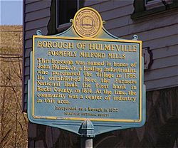 Hulmeville historical marker