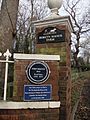 John Milton plaque Berkyn Manor Farm Horton