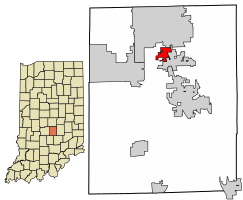 Location of New Whiteland in Johnson County, Indiana
