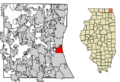 Lake County Illinois Incorporated and Unincorporated areas Lake Bluff Highlighted