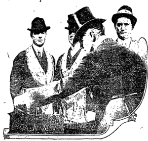 Masonic dignitaries lay cornerstone at new temple in Los Angeles, California, 1914