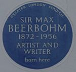 Max Beerbohm 57 Palace Gardens Terrace blue plaque