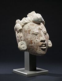 Mayan - Stucco Portrait Head - Walters 20092026 - Three Quarter Right