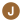 The letter J on a brown circle