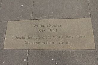 Pavement poem (William Soutar) Writers Museum, Edinburgh