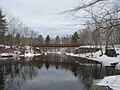 Pedestrian bridge and abutments of the County Farm Bridge, Dover NH