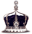 Art Deco crown covered in diamonds of all shapes and sizes