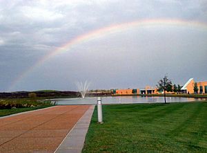 Rainbow at St. Charles Community College in Cottleville, October 2011