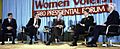 Republican Debate with Ronald Reagan, Philip Crane, George Bush and John Anderson with moderator Eric Sevareid in Chicago, Illinois (cropped)