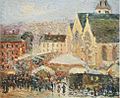 Robert Antoine Pinchon, 1905-06, La foire Saint-Romain sur la place Saint-Vivien, Rouen, oil on canvas, 49 x 59.4 cm