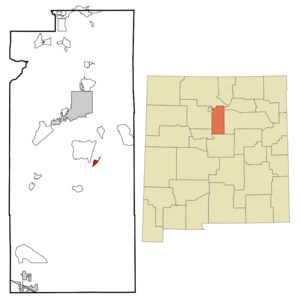 Location of Lamy, New Mexico