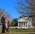Secretary Kerry Walks With UVA President Sullivan