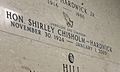 Shirley Chisholm's niche at Birchwood Mausoleum, Forest Lawn Cemetery, Buffalo, New York - 20210120