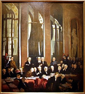 Signing of the Treaty of Versailles, by John Christen Johansen