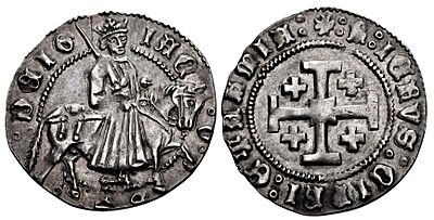 Silver coin of James II of Cyprus