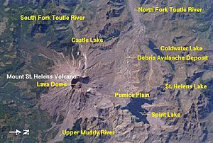 St Helens and nearby area from space