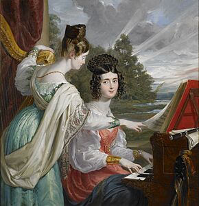 The Hon. Charlotte Stuart and The Hon. Louisa Stuart, 1830 by George Hayter