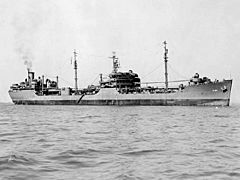 USS Escambia (AO-80) at sea circa in November 1943
