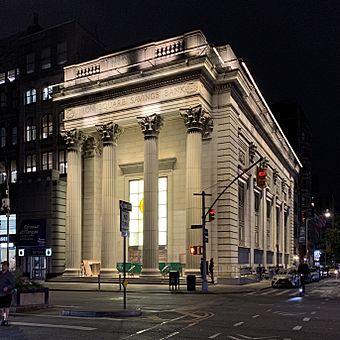 Union Square Savings Bank building at night.jpg