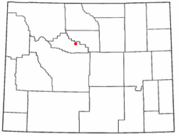 Location of Owl Creek, Wyoming