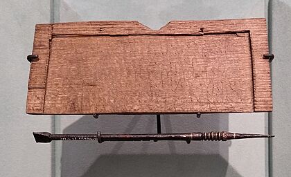 Writing tablet and stylus - oldest record of a commercial transaction in the City of London
