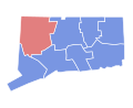 2010 United States Senate election in Connecticut results map by county