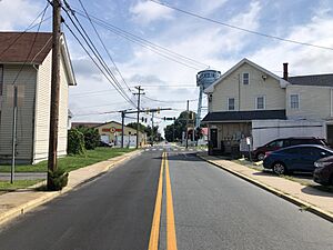 2022-07-17 10 19 58 View northeast along Walnut Street between Thorn Street and Main Street in Magnolia, Kent County, Delaware