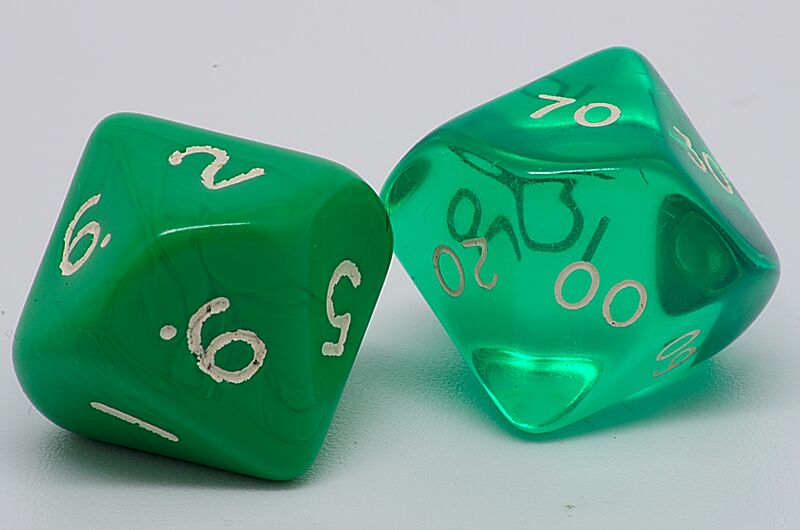 2 10-sided dice