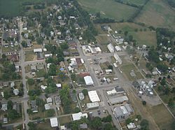 Aerial picture of "downtown" Belle Center