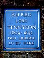 Alfred Lord Tennyson 1908-1892 Poet Laureate lived here