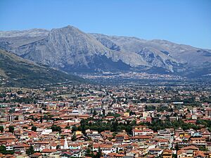 View of Avezzano from Mount Salviano