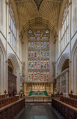 Bath Abbey Eastern Stained Glass, Somerset, UK - Diliff