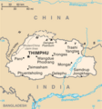 Bhutan CIA WFB 2010 map