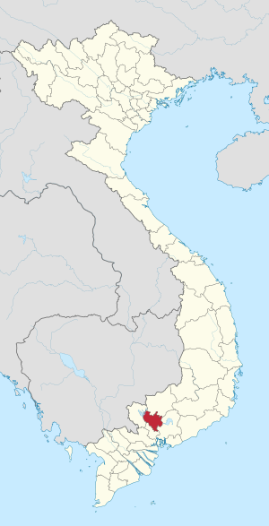 Location of Bình Dương within Vietnam