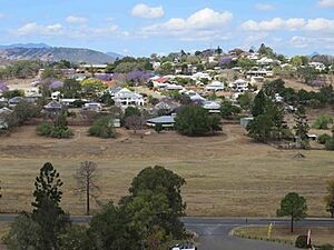 Boonah township, looking south from Athol Terrace lookout, 2021