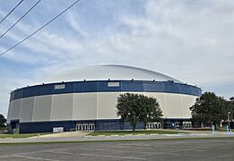 Burton Coliseum, side view, Lake Charles, LA