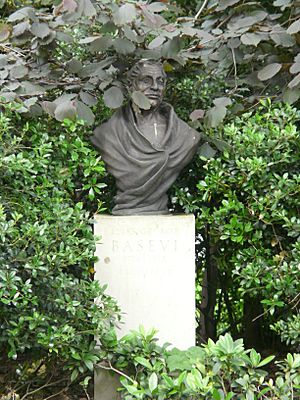 Bust of George Basevi, Belgrave Square Gardens SW1